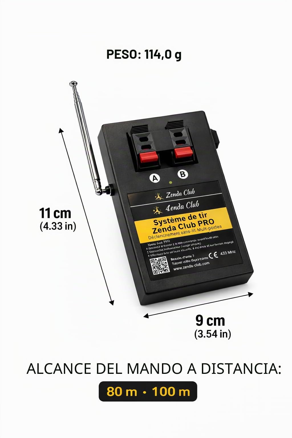 zenda club® Sistema de disparo remoto para fuegos de artificio – Kit pirotécnico de 8 canales (4 módulos de 2 canales) con mando a distancia inalámbrico – Estuche resistente