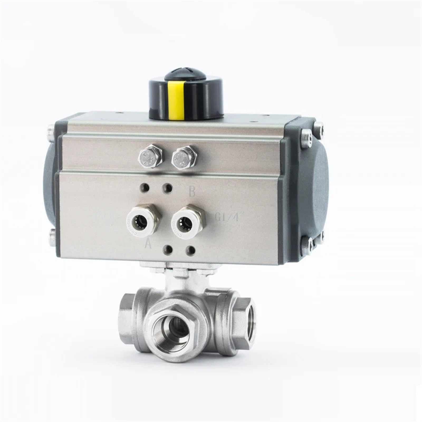 Robinet à boisseau sphérique pneumatique 3/4 en acier inox pour atelier