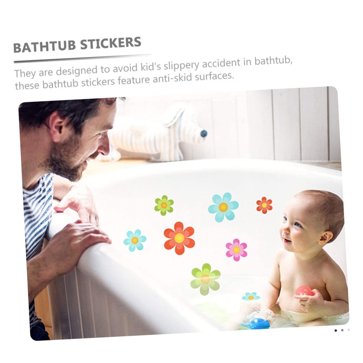 Alipis 4 Juegos Adhesivos Antideslizantes para Flores. Calcomanías Adhesivas para Bañeras Calcomanías para El Piso De La Ducha Niño Pegatina De Pared Girasol De Polivinilo