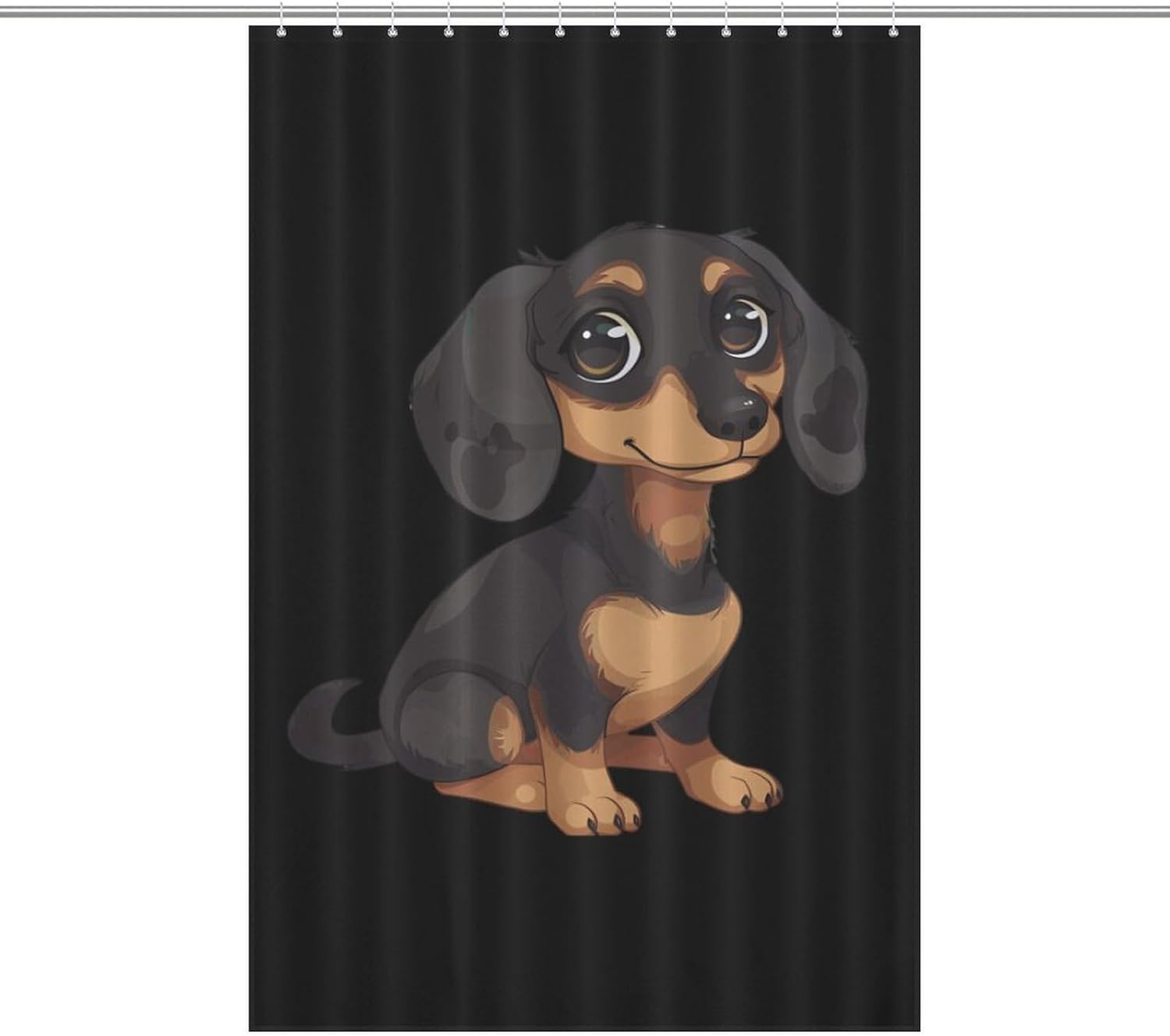 Cute Dachshund Dog Funny Shower Curtains Washable Bath Curtain Liner with Hooks for Bathroom Bath Tubs 48x72Inch（122x183cm）