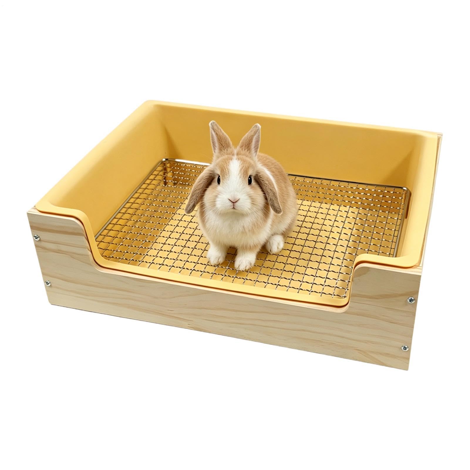 Lettiera per Furetti Ingresso Ribassato Antiribaltamento Smontabile con | Vaschetta Igienica Per Piccoli Animali Adatto a Furetti, Cincillà, Ricci, Topi e Scoiattol