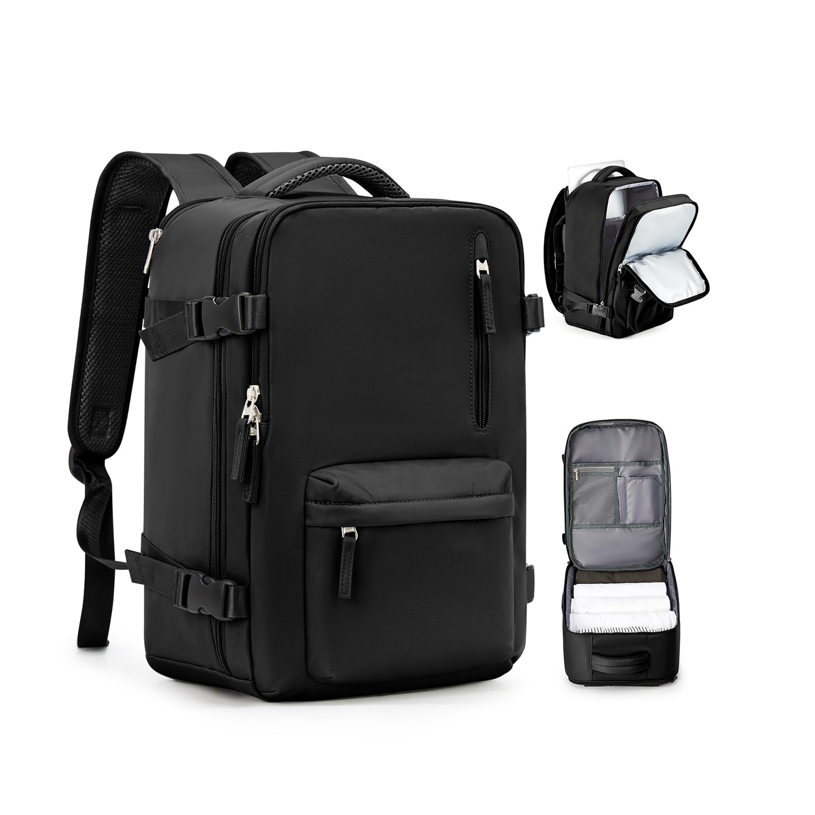 Zaino da Viaggio per Ryanair 40x20x25 Bagaglio a Mano Zaino Borse da Cabina per Ryanair Il Sedile Zaino Aereo Bagaglio a Mano Donna Borsa Cabina Viaggio Zaino Travel Viaggio Casual Daypack,X1-Nero