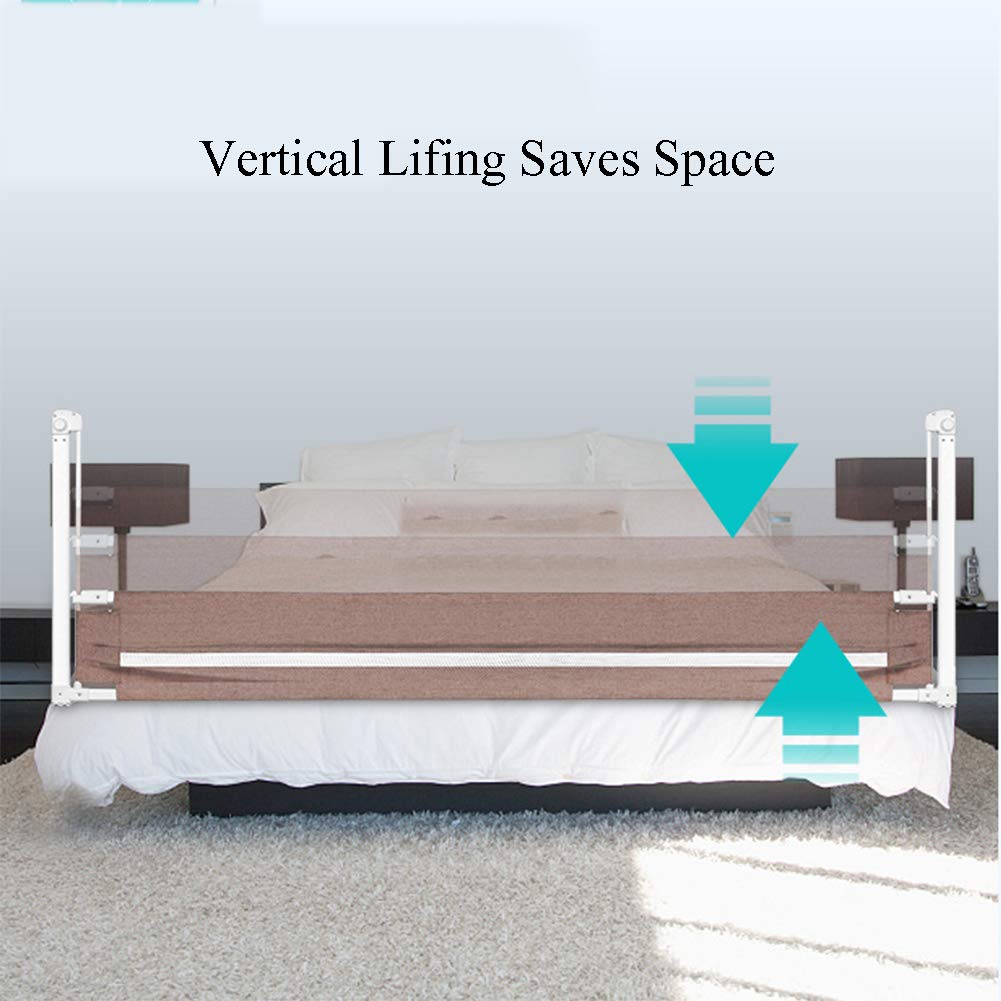 Sponde per Letto, Protezione sponda per Letto, sponde per Letto, Supporta Sollevamento Verticale, con Schiuma, realizzate in Rete, vestibilità Universale per doghe e boxspring