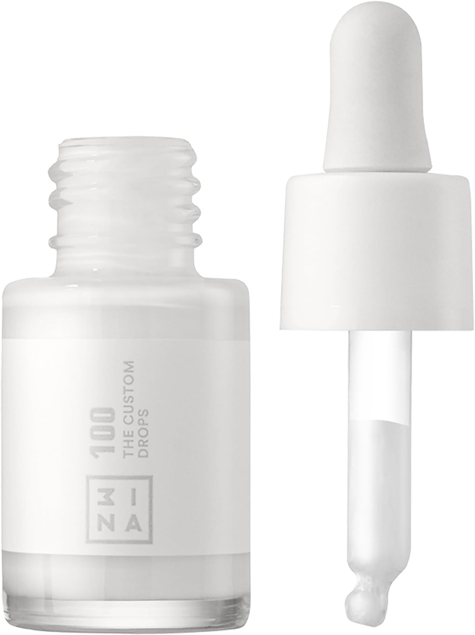 MAKEUP - The Custom Drops 100 - White Foundation Drops Mixer to match Make-up Skin Tone - Long-lasting Formula - Mattifying Effect - Oil-free - Matte finish - Vegan - Cruelty Free