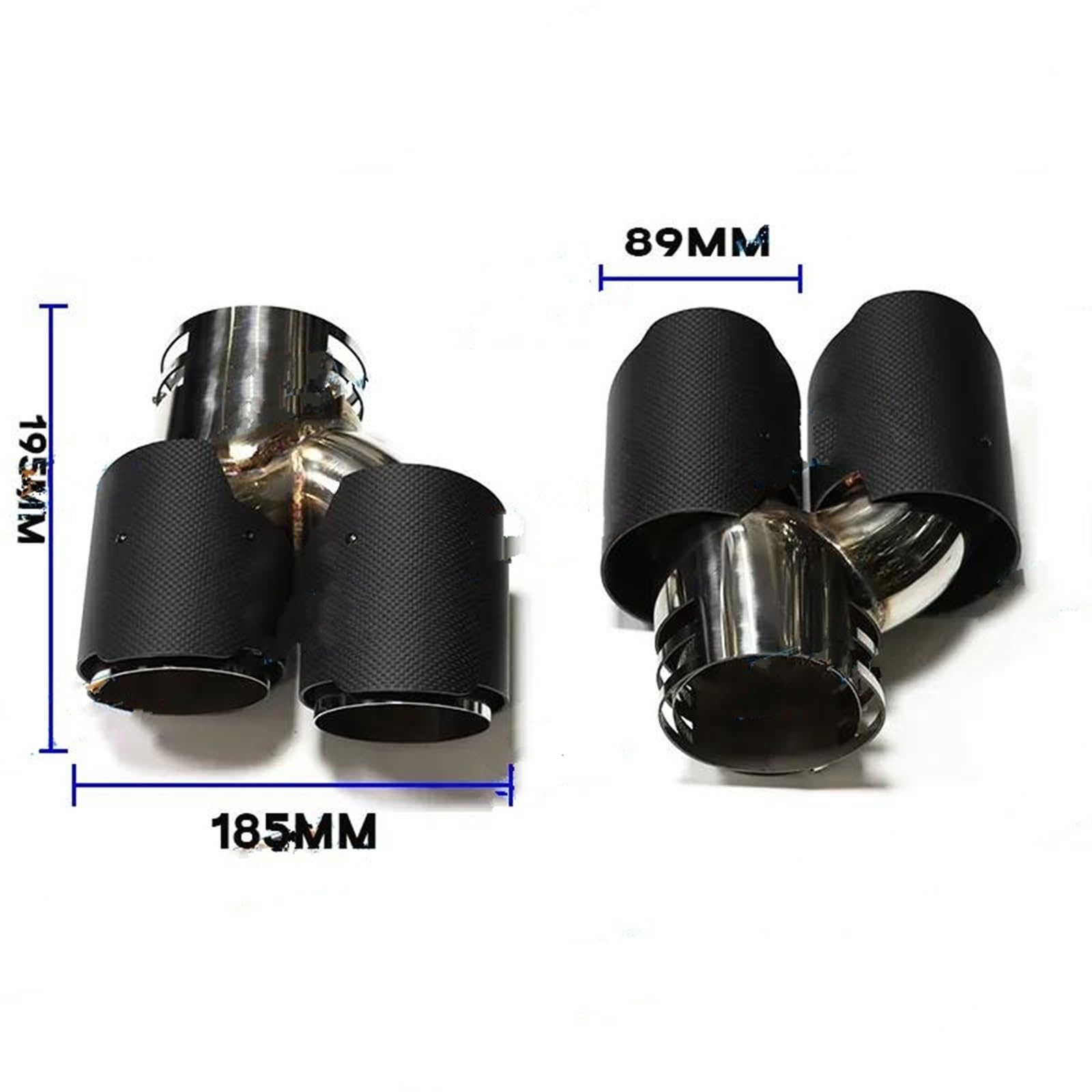 Auspuffblenden Auto-Quad-Auspuffspitze Für G42 Für M240i 2020 2021 2022 2023 Klemmersatz Dual-Schalldämpferspitze Endrohrdüse Auspuffblende(Black A)