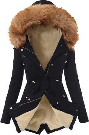 Chaqueta Mujer Invierno Con Capucha - Talla Grande, Forro Polar Grueso, Cálida Y Suave, Ideal Para Días Fríos Casuales