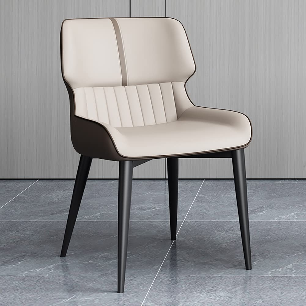 Chaise de salle à manger imperméable rembourrage épais beige