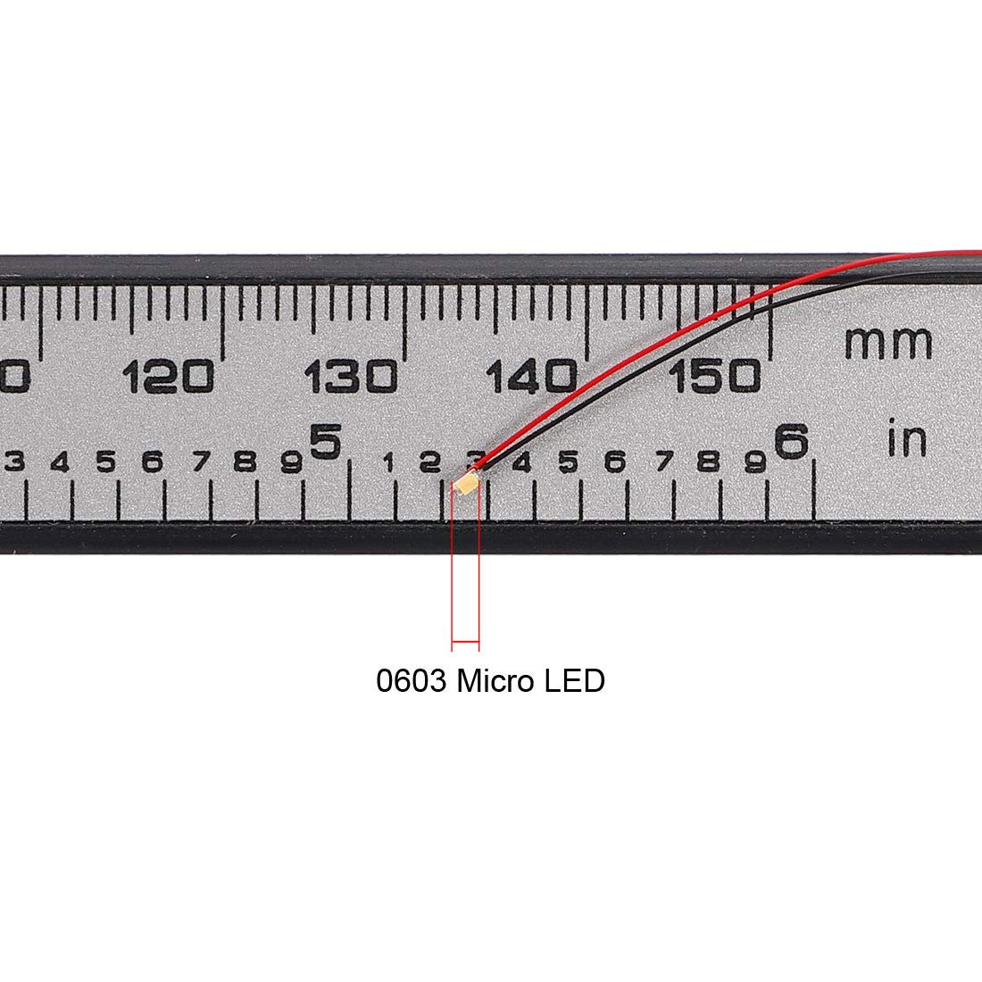 sourcing map 5pcs Prewired 0603 Warm White Surface Mounted Devices LED Light Emitting Diode - DC2.8-3V Micro Soldered Mini LED Light - Image 4