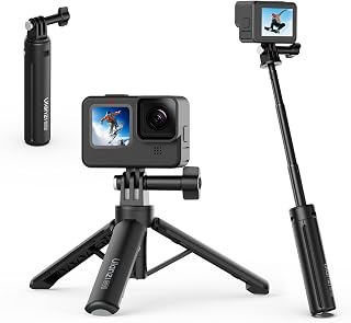 Ulanzi MT-95 自撮り棒 ミニ三脚 GoPro用 三脚/一脚兼用 5段階伸縮 16.7〜41cm 超軽量125g 持ち運び便利 セルカ棒 卓上三脚 GoPro Max Hero 13 12 11 10 9 8 7 DJI OSMO アクションカメラに対応 vlogアクセサリー 旅行 アウトドア用