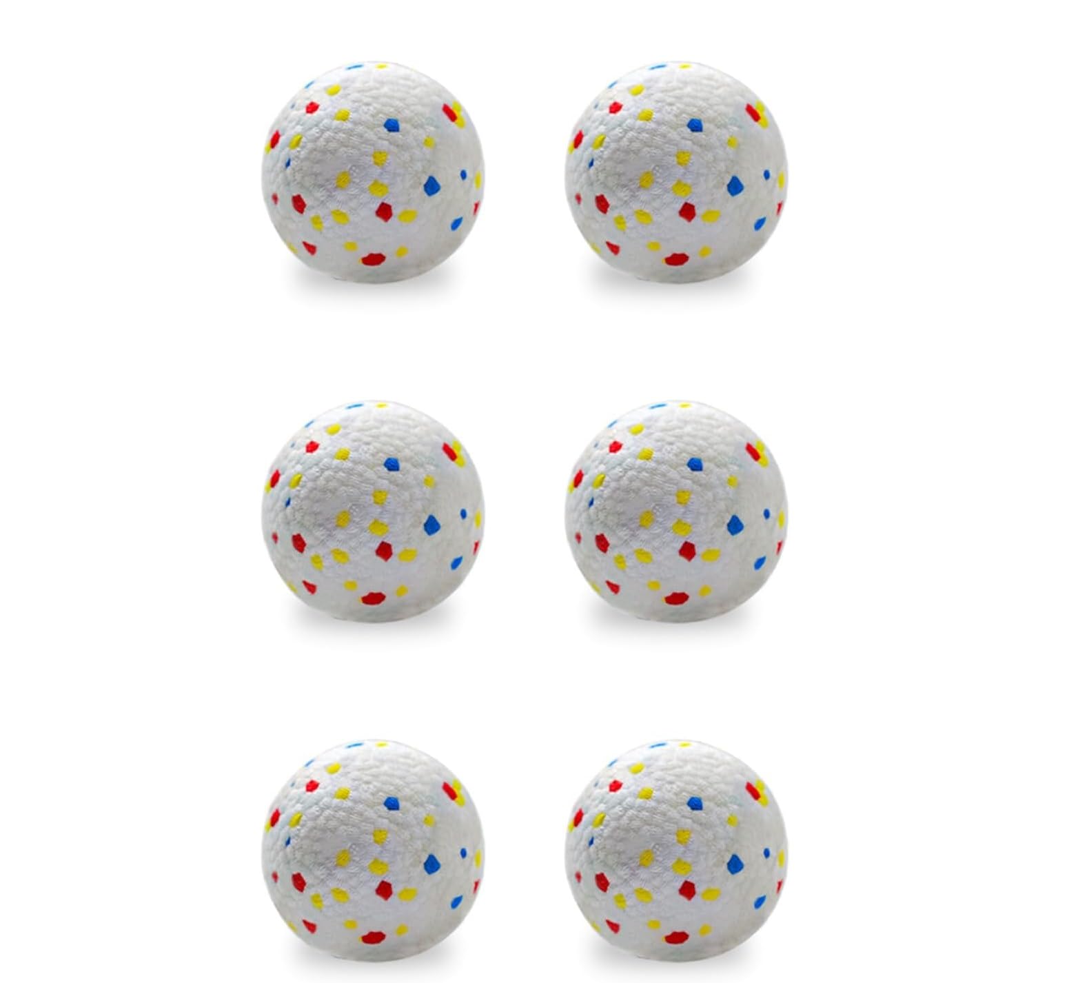 pet prime ETPU Dog Balls 6 Pack 6.35cm More Biting-Proof Dog Chew Toys