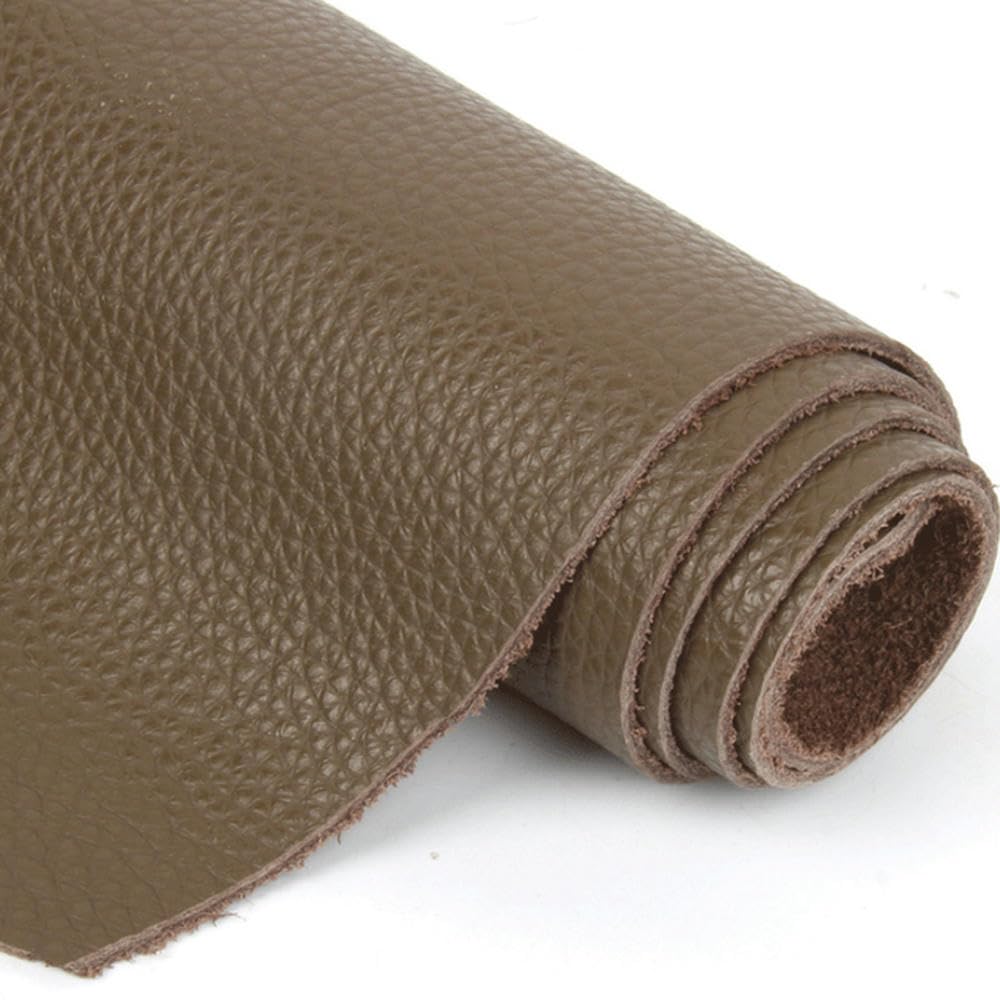 Leather Craft,Vegetable Tanned Cowhide Sheets 1.5mm Multicolor Multiple Sizes(Grijs,20x20cm)
