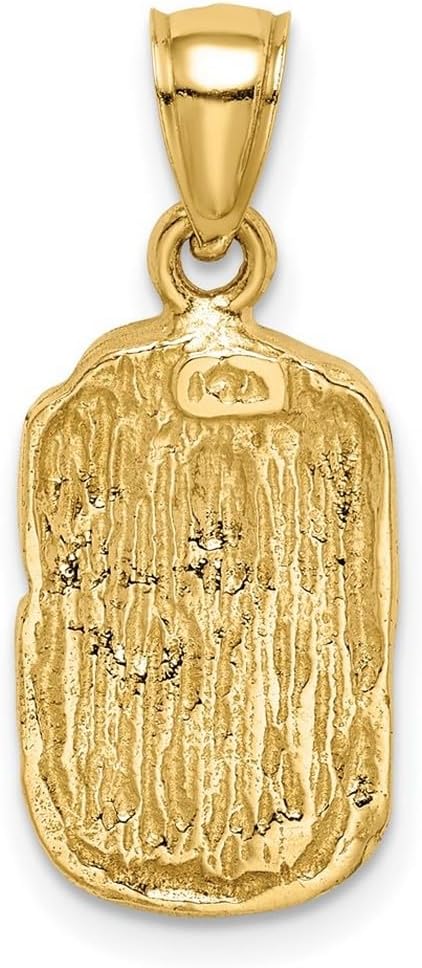 JewelryWeb 14k Solid Yellow Gold Nugget Pendant Necklace Pendant for Women - Image 4
