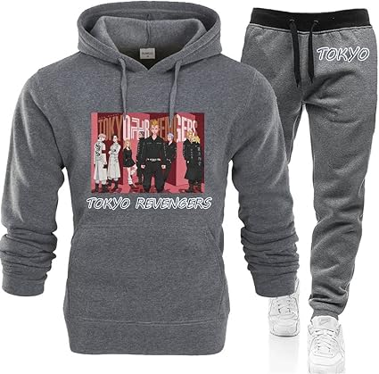 Tuta Sportiva Da Uomo Tuta Da Jogging Tuta Pantaloni Tuta Tokyo Revengers  Poster Draken Chifuyu Mikey Takemichi Anime Manga Cappuccio Felpa Giacca +  Pantaloni Della Tuta per tuta da ginnastica calda :
