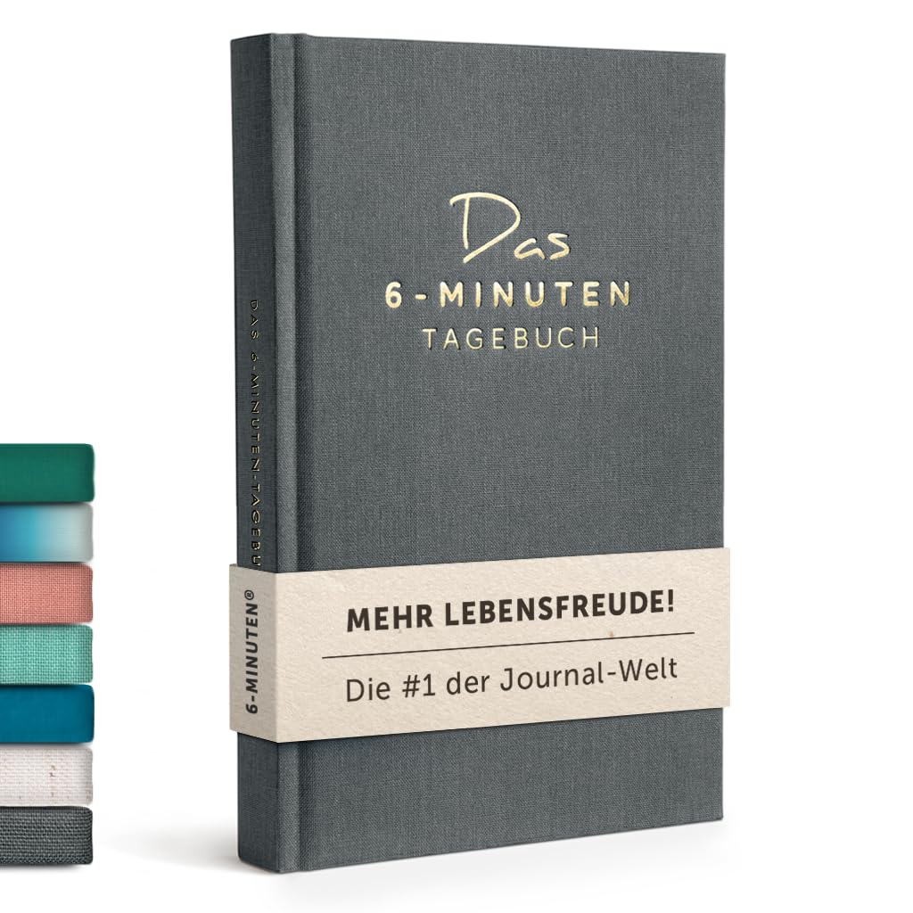 6-Minuten® Tagebuch für Erwachsene 2026 (Das Original) – Mehr Achtsamkeit, Resilienz & Selbstliebe – Dankbarkeitstagebuch, Journal Buch – Achtsamkeitstagebuch in 22 Sprachen übersetzt