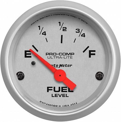 AutoMeter Fuel Level Gauge | Ultra-Lite | 52mm 0 OHMS Empty/90 OHMS Full