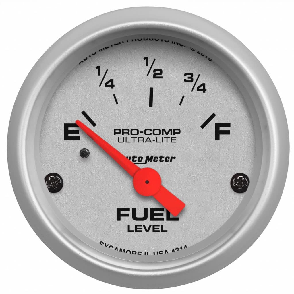 AutoMeter Fuel Level Gauge | Ultra-Lite | 52mm 0 OHMS Empty/90 OHMS Full