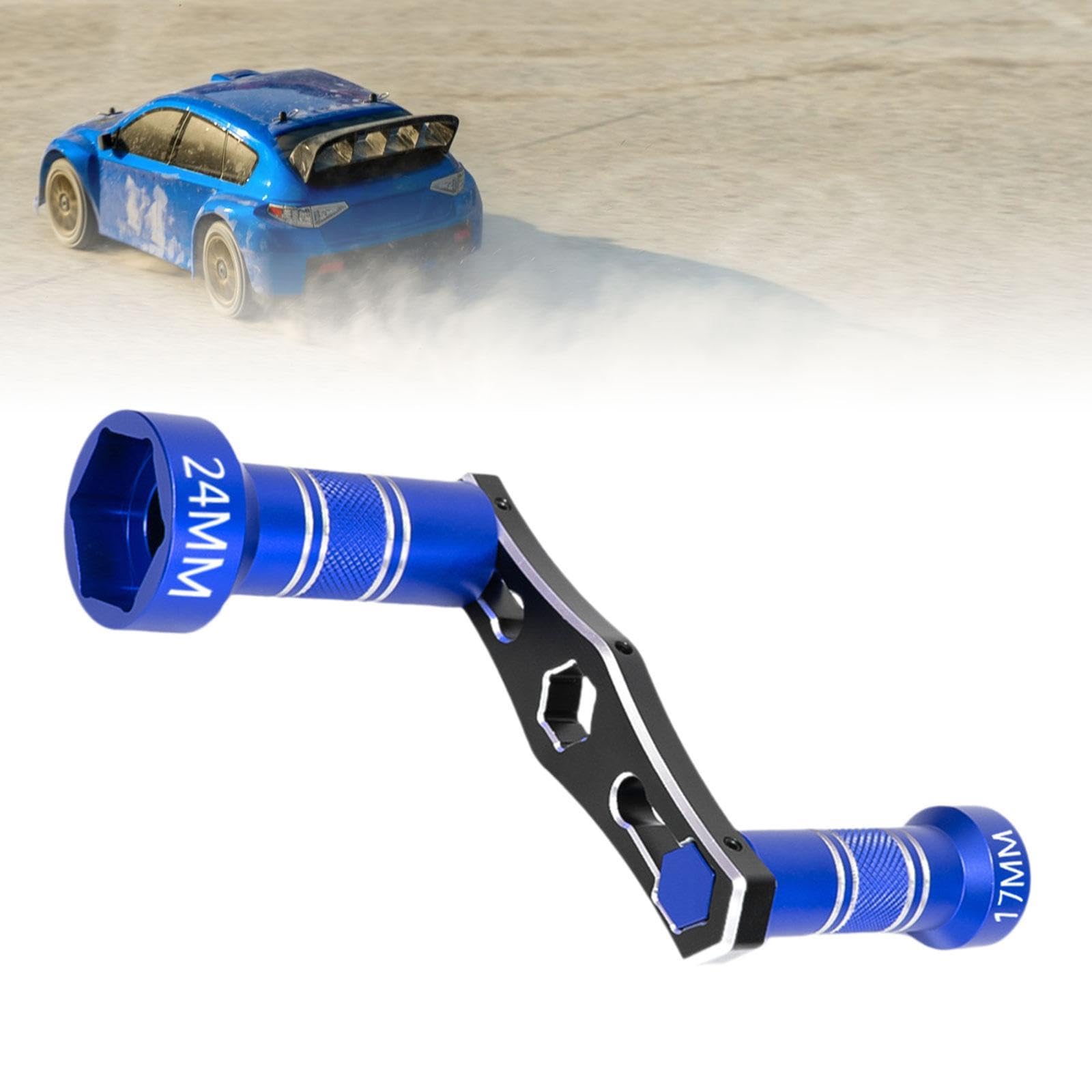 Chiave Dadi Modello Auto RC Ricambio Esagonale Strumento Metallo Accessorio Sostituzione Intercambiabile Adatta per Modellismo Veicoli RC, Blu