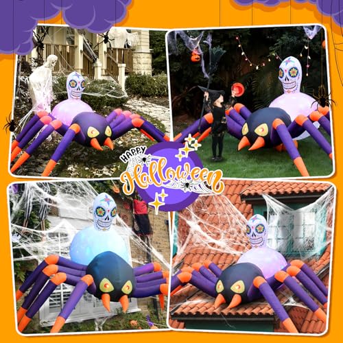 Xoowoo MODEL 2 10 Ft Halloween Inflatables Spider Decorations : Giant Blow Up Spider thumb #5