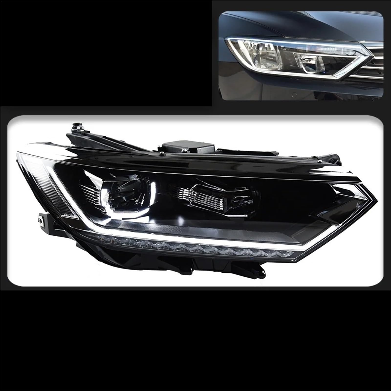 Faro Coche 2 Faros Delanteros LED Para Coche, Actualización De Alta Configuración, Accesorios Lentes Bifocales Para Passat B8 2016 2017 2018 2019 2020 Faros Delanteros