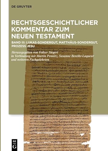 Kommentar: Lukas-Sondergut, Matthäus-Sondergut, Prozess Jesu (German Edition)