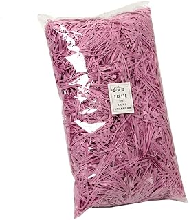 NC Basket Grass,Crinkle Cut Tissue Paper,Recyclable Craft Shred Confetti Raffia Paper Filler,For Easter Gift Box Wrapping Packing Filling,100g 3.53oz Party Decoration (fuchsia)