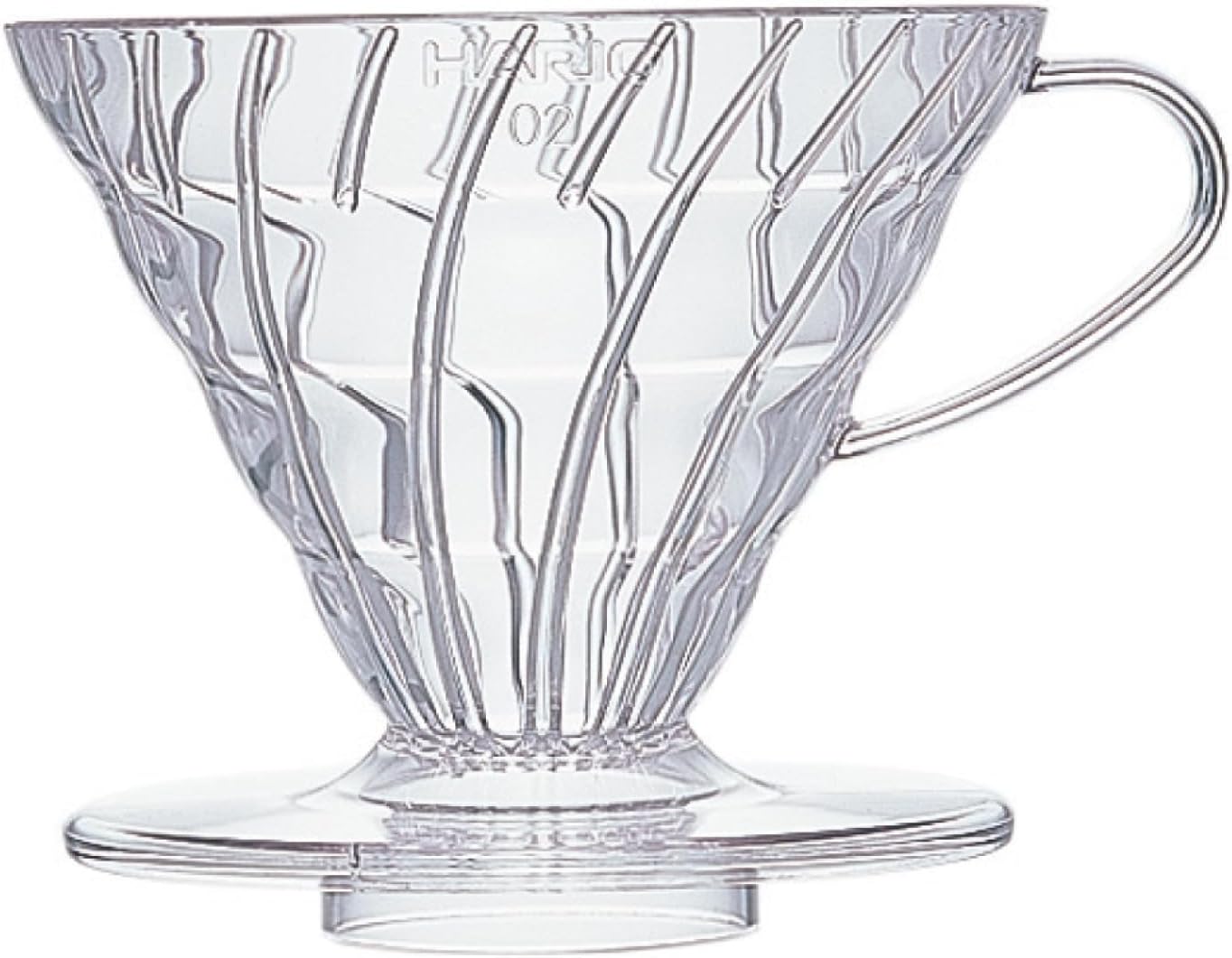 HARIO VDR-01-T Transparent Dripper 01 Clear Coffee Hand Drip for 1 to 2 Cups, Made in Japan
