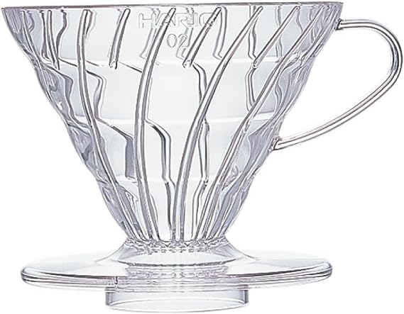 HARIO VDR-01-T Transparent Dripper 01 Clear Coffee Hand Drip for 1 to 2 Cups, Made in Japan