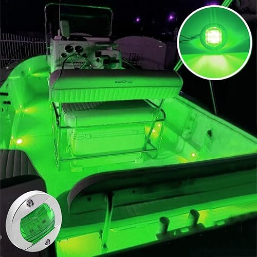 Miniatura 6 de Boaton Luces LED de pesca nocturna - Cortesía, cubierta, luces de navegación para barcos (verde)