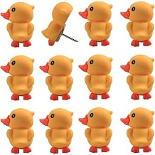 BXPTQCRY 30 Pcs Mini Yellow Duck Shape Push Pins Hanging Nail Cute Style Thumbtack for Home Decoration, Office, School Wall Whiteboard Cork Board Picture Fabric