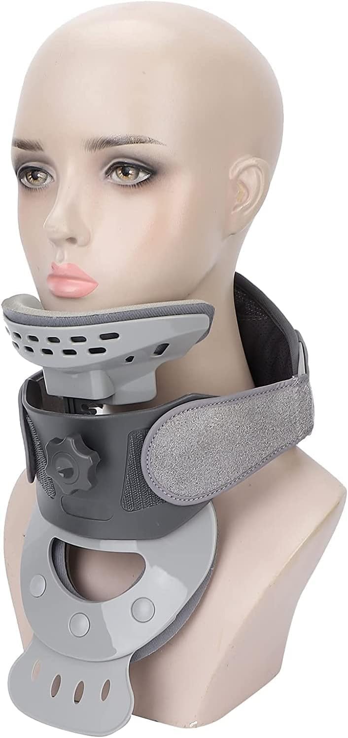 Dispositivo di trazione del collo Collare cervicale con calore regolabile Tutore di supporto for il collo Stretching cervicale Dispositivi di trazione cervicale for alleviare il dolore al collo rigido