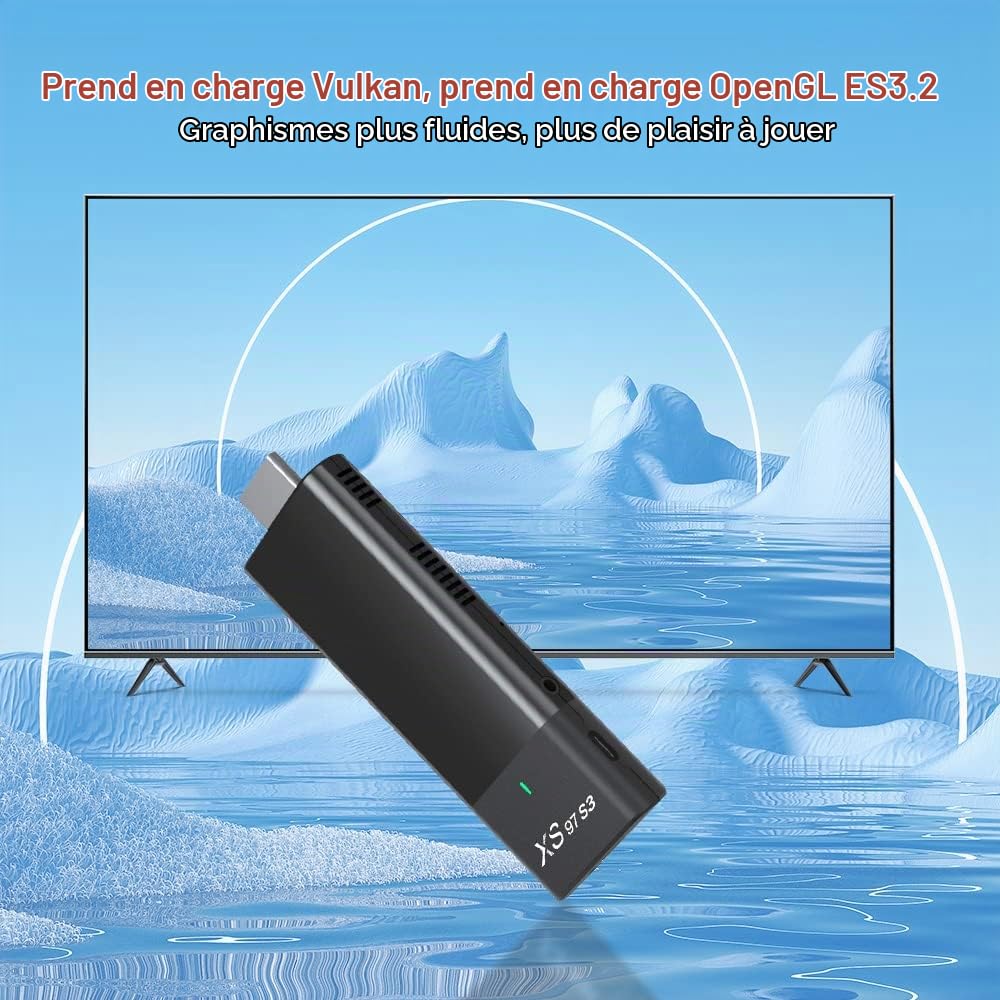Jemora TV Stick pour Android 10.0 Smart TV Box Streaming Media Player Streaming Stick 4K Prise en Charge HDR avec télécommande (1 Go de RAM + 8 Go de ROM)