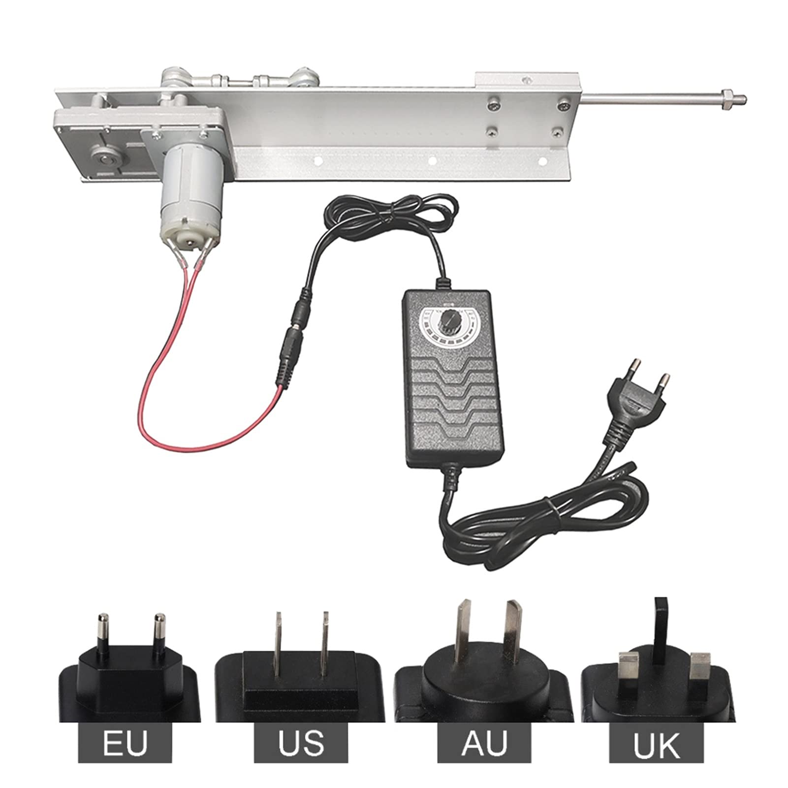 Siłownik liniowy, Teleskopowy siłownik liniowy + 3XLR. Złącze + złącze blokady VAC-U + złącze końcowe DC 12V / 24 V DC Wzajemny silnik liniowy Stabilna praca(Only 3XLR Connector)