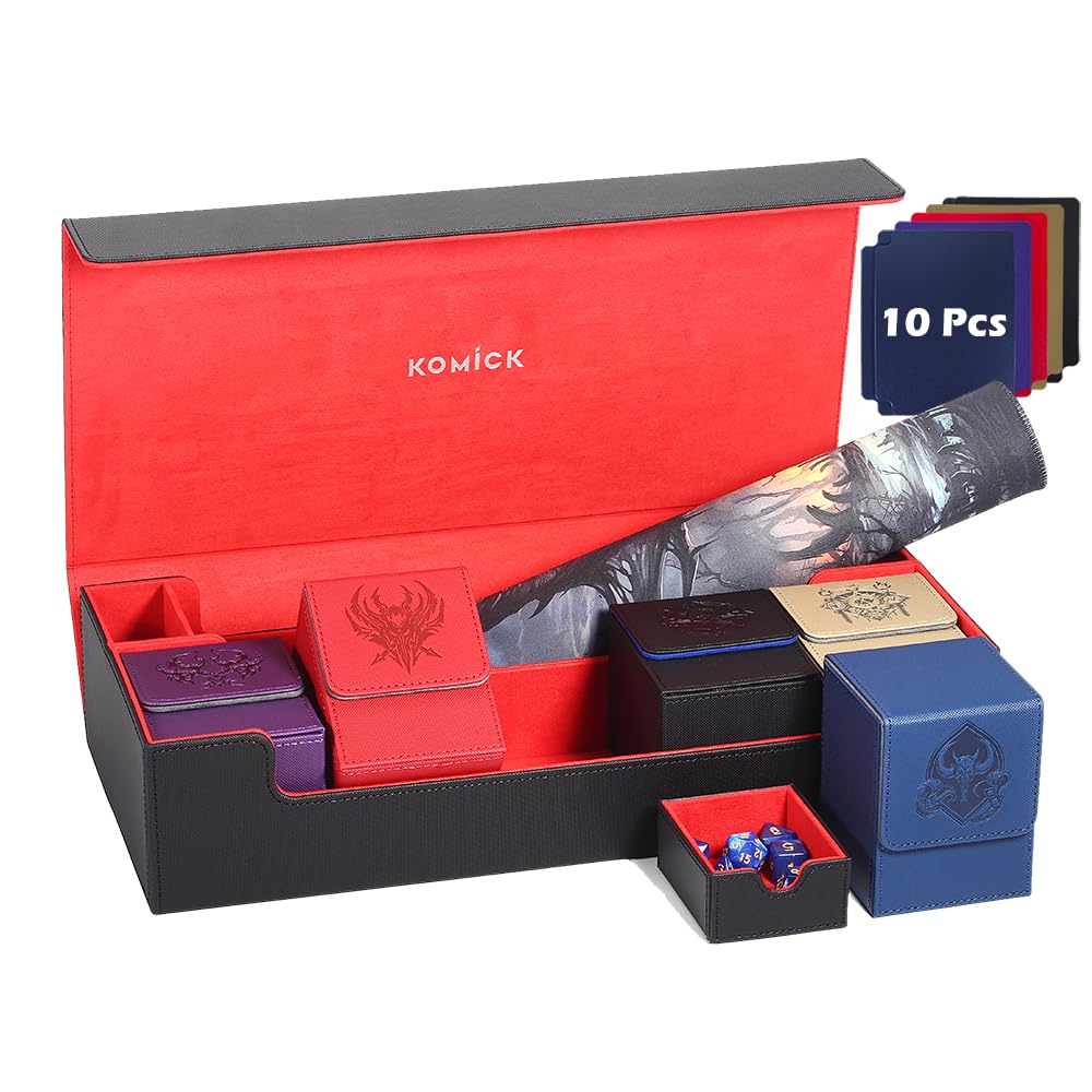 Amazon.com: Komick Ultimate 6-in-1 Card Deck Box Set with Playmat