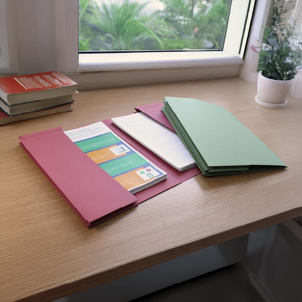 Exacompta - Ref PW3-BLUZ - Guildhall - Pocket Wallet, 14x10" / 350 X 242mm, 315gsm Heavyweight Premium Quality Manilla, A4 & Foolscap, Blue Angel Certified - Blue, Pack Of 50