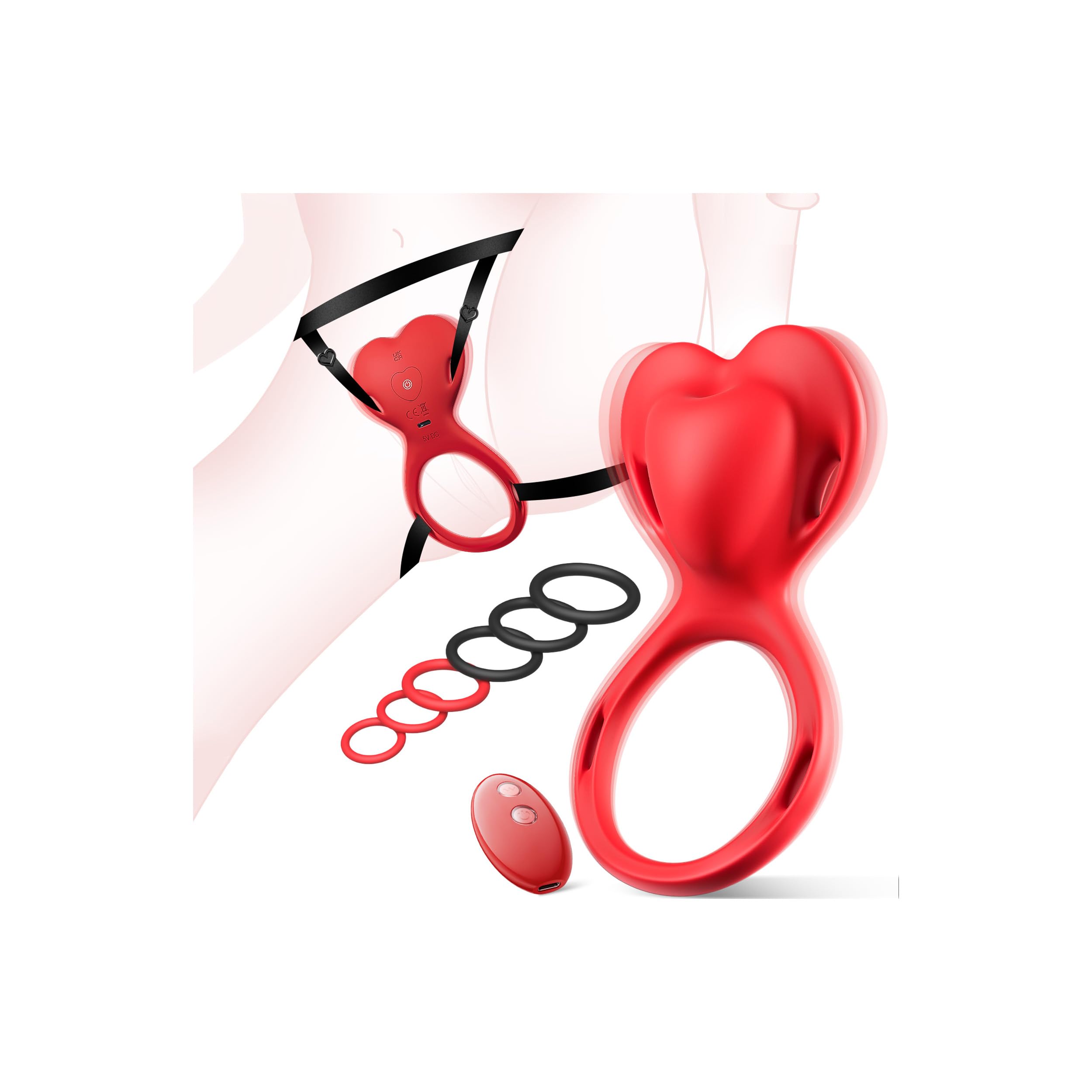 Couples Vibrator Sex Toys - BIG SHOCKED 2in 1 Couples Sex Toys Wearable Panty Remote Control Vibrator Vibrating