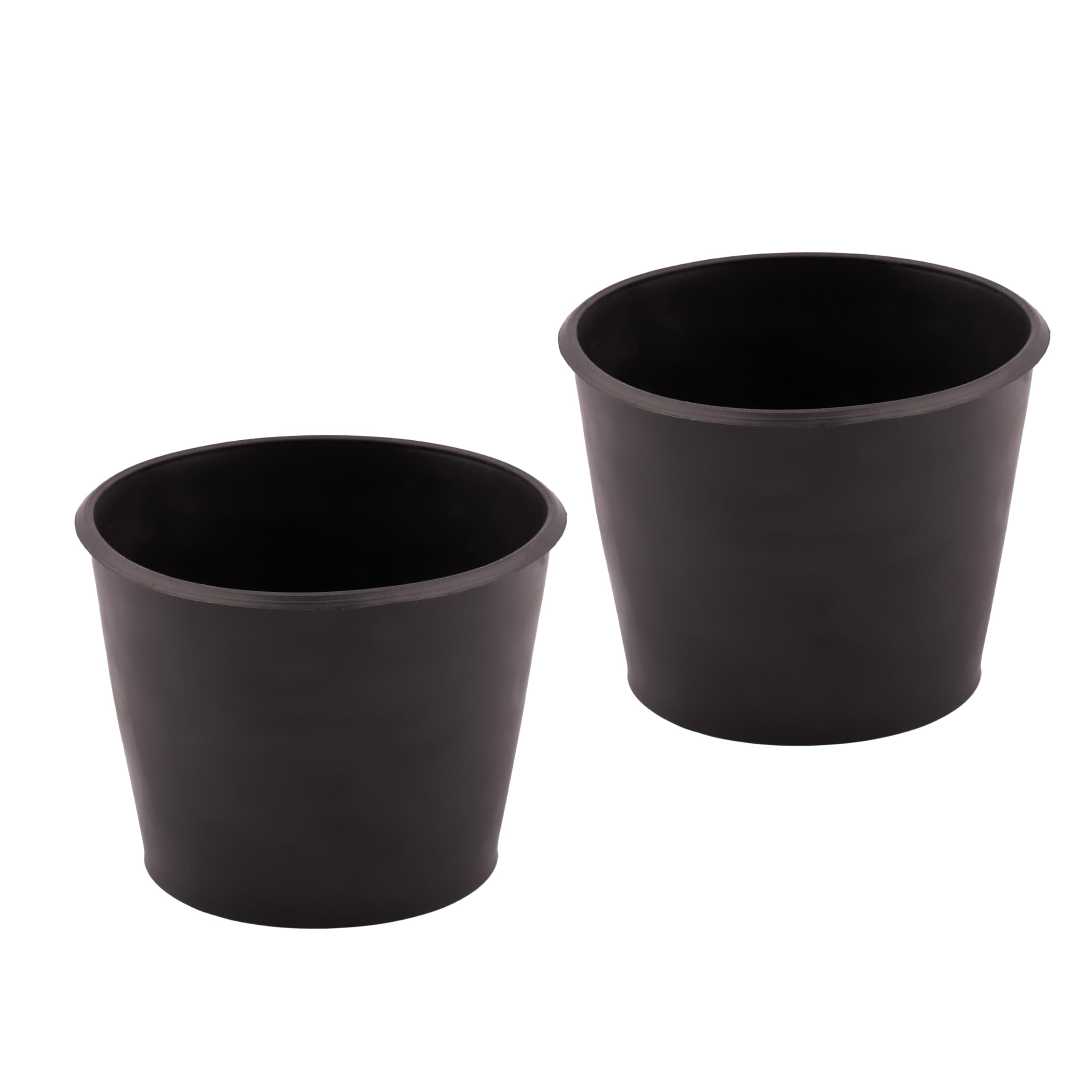 MIVOS Gipsbeker set van 2-2x500ml - Plastic mengkom - Mengbeker - Flexibel ontwerp - Voor het mengen van gips, vulmiddel - Gipskom - zwart - MADE IN EU