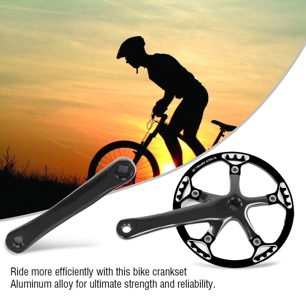 Tbest Set Guarnitura Singola velocità, Guarnitura Bici Guarnitura Bici 170Mm Forcella Bici Bicicletta Montagna MTB 45T / 47T