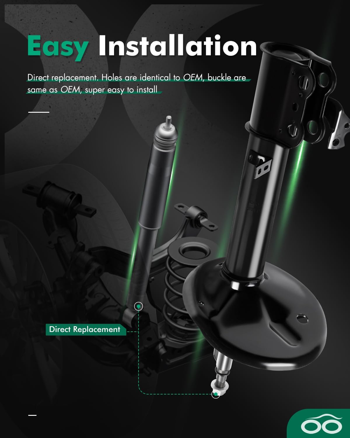 Scitoo Shocks, Front Rear Gas Struts Shock Absorbers fit 1996 1997 1998 1999 2000 Toyota RAV4 334252 72127 334251 72126 343272 37199 Set of 4