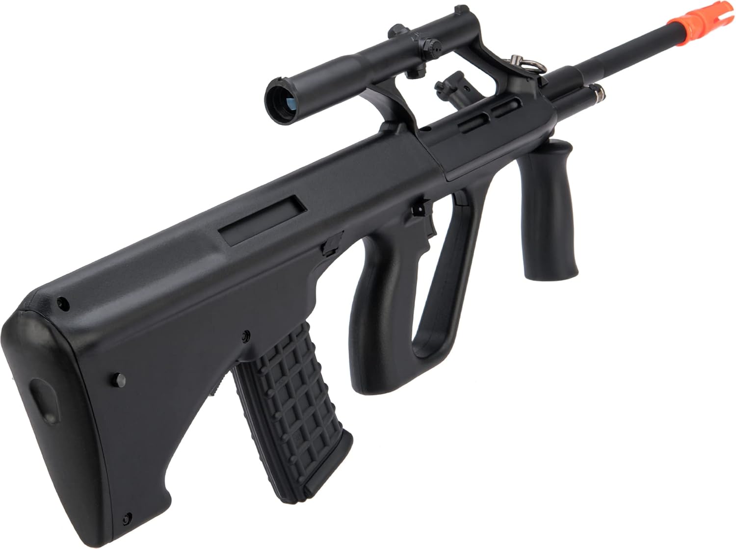 Evike Airsoft - JG AUG Mil-Inspired Full Size AEG Airsoft Integrated Scope (Color: Black)