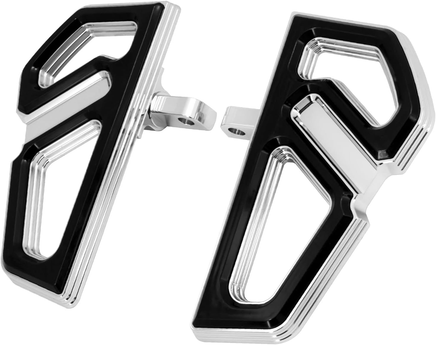 HDBUBALUS Motorcycle Passenger Footboard Rear Floorboard Foot Pegs Fit For Harley Touring Road King Electra Glide Street Glide Road Glide Dyna Chrome