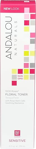 Organic Botanical Toner, Natural Fruit Stem Cells, "1000 Roses Floral Toner" ANDALOU Naturals