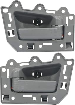 LUJUNTEC Interior Door Handles,Rear Door Handles Driver Left Passenger Right Side,Replacement for 2005-2010 for Jeep for Grand Cherokee,2pcs Gray Handles Replace