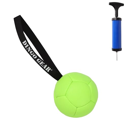 Dingo Gear Z30032 - Juego de bolas hinchables con bomba de bola con correa de piel ecológica, diámetro de 13…