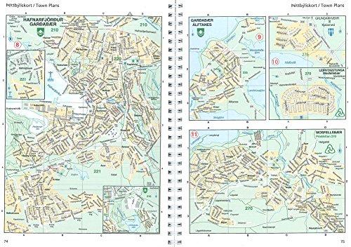 Iceland Road Atlas (map), with Town Plans, 2016