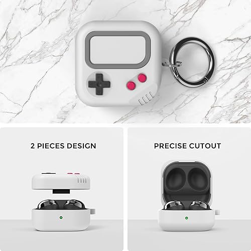 Miniatura 3 de Funda para Samsung Galaxy Buds Pro 2, diseño de juegos retro para Samsung Galaxy Buds 2 ProLiveFe, funda de silicona para hombres y mujeres (gris