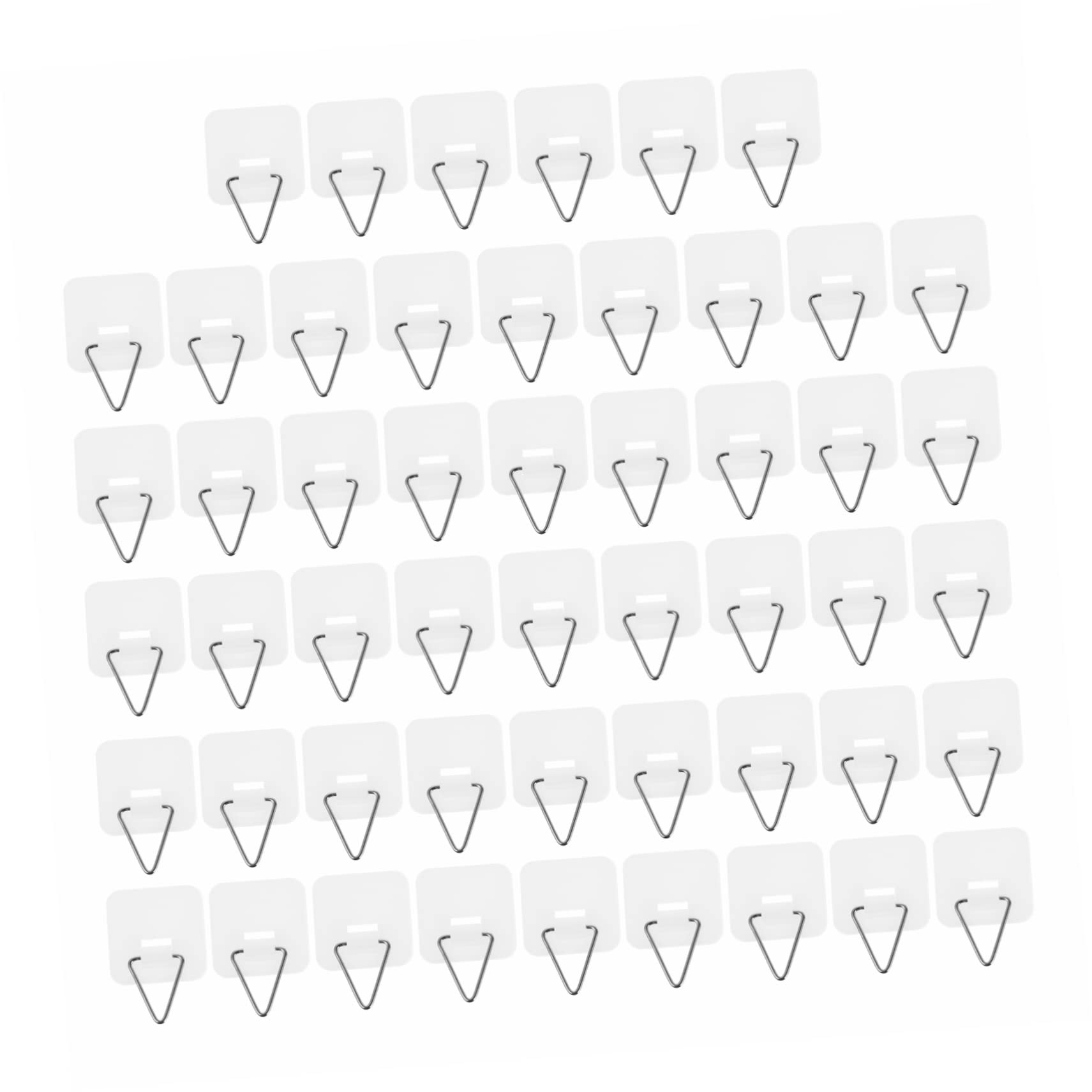 Unomor 50pcs Decorative Plate Hangers Wall Plate Holders Invisible Adhesive Hooks Multi-use Hanger Set for Dishes