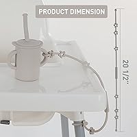 Vista 6 de Correas de seguridad de juguete, clips de silicona para chupete, correa elástica ajustable para cochecitos, silla alta, cunas, cestas colgantes, sin