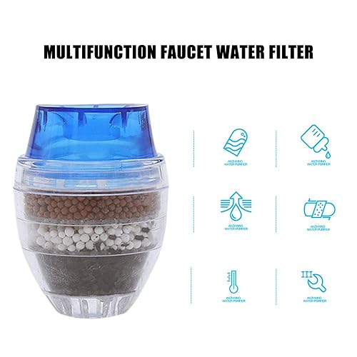 Miniatura 8 de Purificador de filtro de agua para grifo, filtración de grifo de cocina, carbón activado, elimina cloro, fluoruro, metales pesados, suavizador de