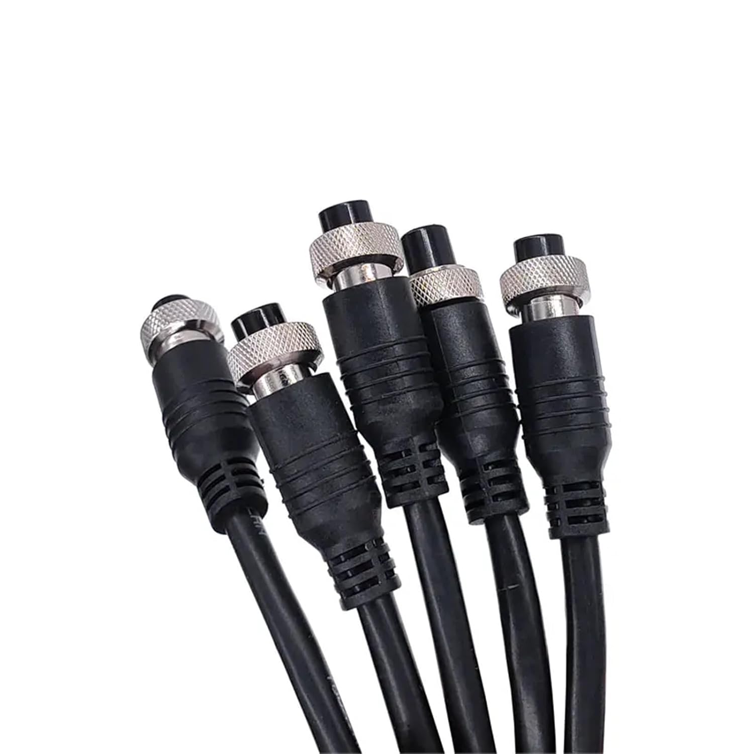 2pin 3pin 4pin 2m GX12 Cable Connectors Joint Extension Male and Female M12 5pin 6pin Black 1Pcs(6Pin Male)