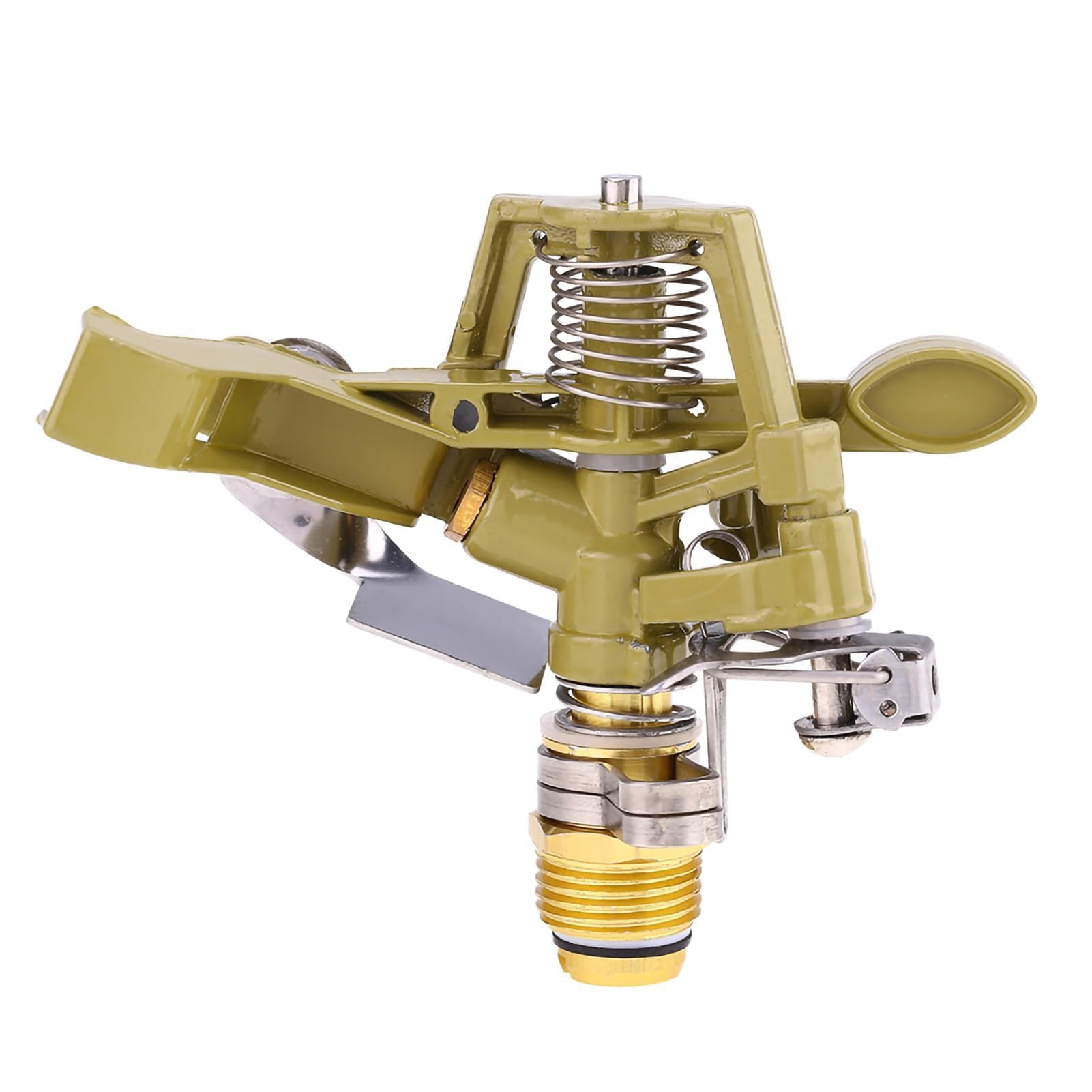 Irrigatore a Impatto in Ottone da 1/2 Pollice, 1 Pezzi Irrigatore a Spruzzo in Lega di Zinco Regolabile a 360° Testa Dell'irrigatore Per Carichi Pesanti con Ugelli Ruota L'irrigatore(1/2 pollice)